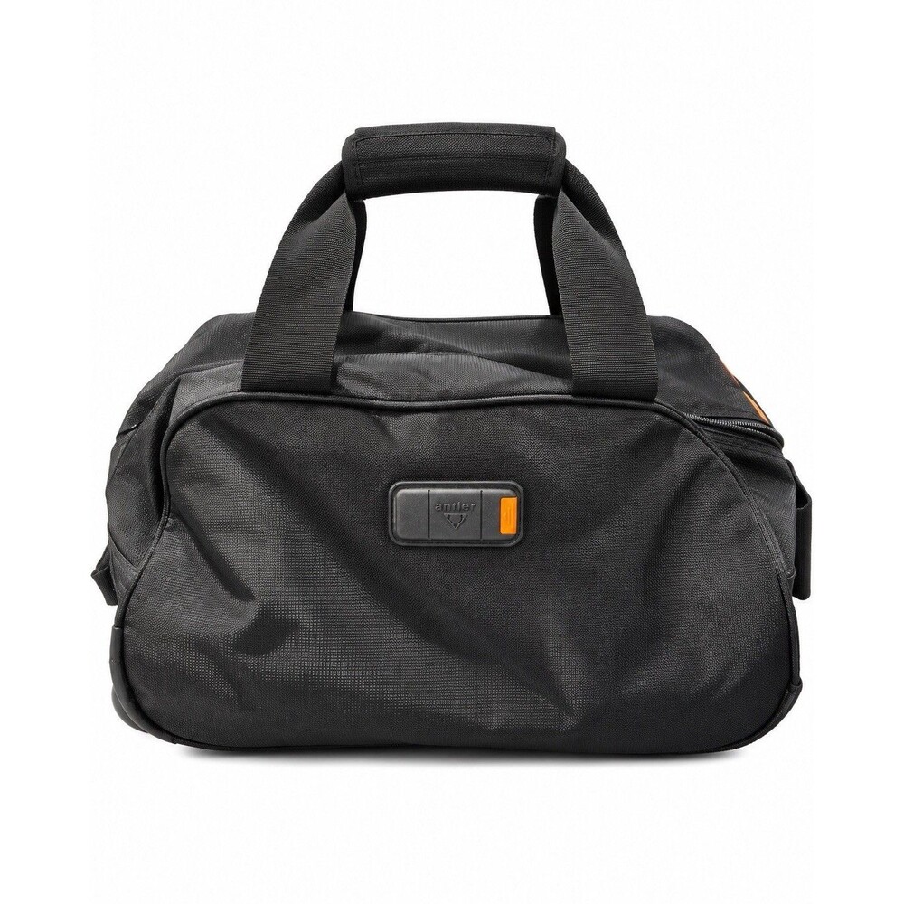 Antler Rolling Duffel Bag Black Orange Wheeled Travel Luggage Carry On - Picture 1 of 14